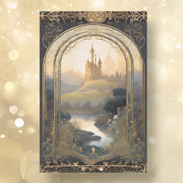 アールヌーボーキャッスルロココブラックn金ゴールドエフェメラ1 薄葉紙