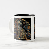 アールヌーボーキャットツートーンマグカップ11オズ ツートーンマグカップ (正面左)