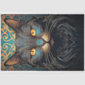 アールヌーボーキャット3デクページ紙 薄葉紙 (正面)