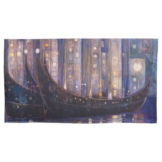 アールヌーボーキングピロー独身のケース 枕カバー (正面)