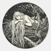 アールヌーボークラシックラウンドステッカー ラウンドシール (正面)