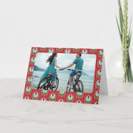 アールヌーボークリスマスカード カード (正面)