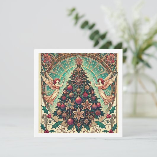 アールヌーボークリスマスカード シーズンカード (スタンド正面)