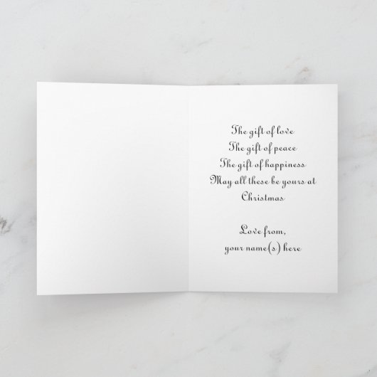 アールヌーボークリスマスザキスバイグスタフクリムト シーズンカード (内部)