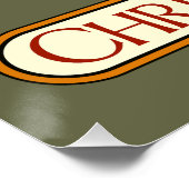 アールヌーボークリスマスバラ女性 ポスター (コーナー)