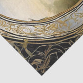 アールヌーボークリームフローラブルーn金ゴールドエフェメラ2A 薄葉紙 (詳細)