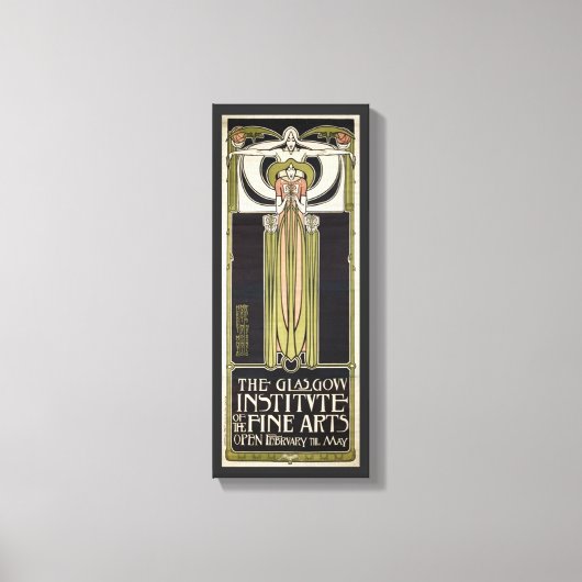 アールヌーボーグラスゴーファインアート研究所 キャンバスプリント (正面)