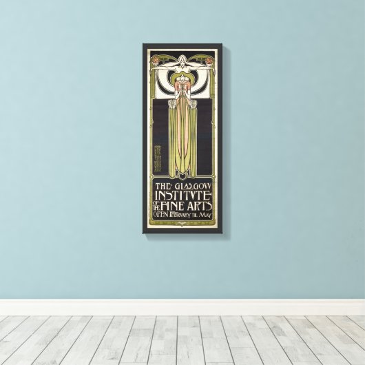 アールヌーボーグラスゴーファインアート研究所 キャンバスプリント (インサイチュ (ウッドフロア))