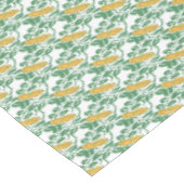 アールヌーボーグリーンバターカップフローラ壁紙 テーブルクロス (アングル)