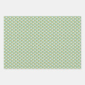 アールヌーボーグリーンバターカップフローラ壁紙 ラッピングペーパーシート (正面)