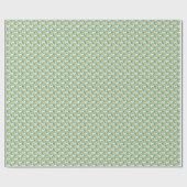 アールヌーボーグリーンバターカップフローラ壁紙 ラッピングペーパー (フラット)