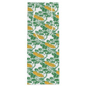 アールヌーボーグリーンバターカップフローラ壁紙 ワインギフトバッグ (裏面)