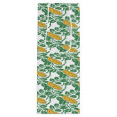 アールヌーボーグリーンバターカップフローラ壁紙 ワインギフトバッグ (正面)