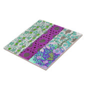 アールヌーボーグレープバインフローラヴィンテージ タイル (側面)