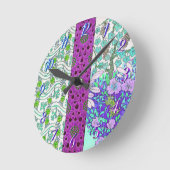 アールヌーボーグレープバインフローラヴィンテージ ラウンド壁時計 (傾斜)