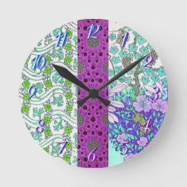 アールヌーボーグレープバインフローラヴィンテージ ラウンド壁時計