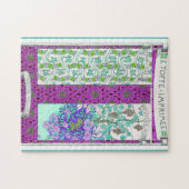 アールヌーボーグレープフィンフローラヴィンテージ紙co ジグソーパズル (横)