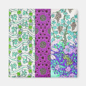 アールヌーボーグレープフィンフローラヴィンテージ エレガント マグネット (正面)