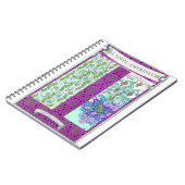 アールヌーボーグレープフィンフローラヴィンテージ ノートブック (左側)