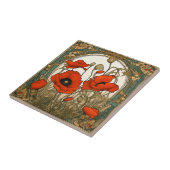 アールヌーボーケシの花 タイル (側面)