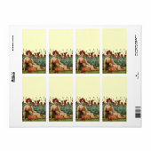 アールヌーボーケシの親子 ラベル (フルシート)