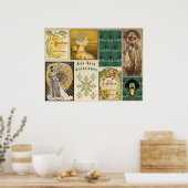 アールヌーボーコラージュ ポスター (キッチン)