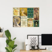 アールヌーボーコラージュ ポスター (ホームオフィス)