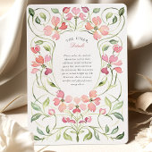 アールヌーボーコーラルドグウッド結婚フローラ 招待状