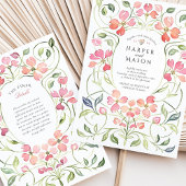 アールヌーボーコーラルドグウッド結婚フローラ 招待状