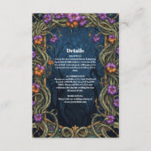 アールヌーボーゴシック結婚ハロウィーン エンクロージャーカード (正面)