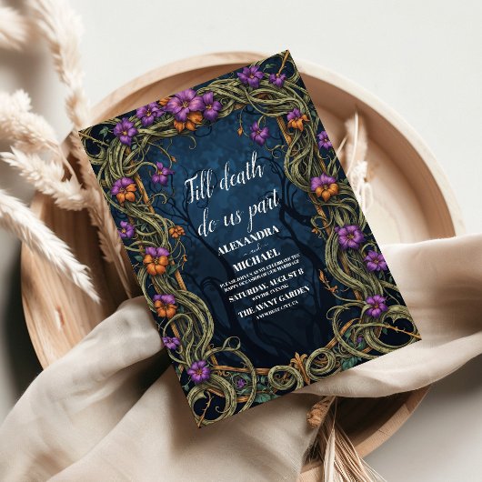 アールヌーボーゴシック結婚ハロウィーン 招待状