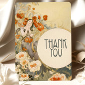 アールヌーボーサンキューカードポピー赤 招待状