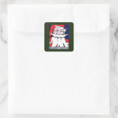 アールヌーボーサンタスクエアステッカー封筒用シール スクエアシール (バッグ)