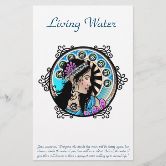 アールヌーボーサーク絵画ルのサマリア人の女性 便箋 (正面)