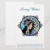 アールヌーボーサーク絵画ルのサマリア人の女性 便箋 (正面/裏面)