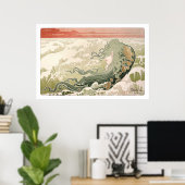 アールヌーボーザウェーブバイアンリプリバットリヴェモン ポスター (ホームオフィス)