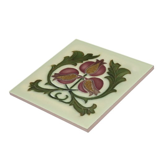 アールヌーボーザクロ再生アンティークタイル タイル (側面)