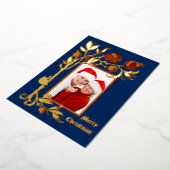 アールヌーボーザクロ写真クリスマス 箔シーズンカード (回転した状態)