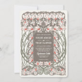 アールヌーボーシクラメンエレガンス結婚ズ 招待状 (正面)