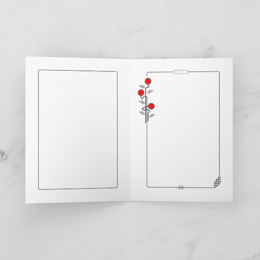 アールヌーボーシャロームグリーティングカード カード (内部)