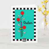 アールヌーボーシャロームグリーティングカード カード (黄色い花)