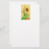 アールヌーボーシャンパインレディ 便箋 (正面/裏面)