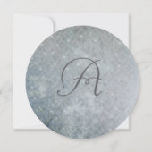 アールヌーボーシルバーメタリックピーコックティーパーティー 招待状 (裏面)