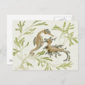 アールヌーボーシーホースイラストレーション – 変更アート ポストカード (正面/裏面)