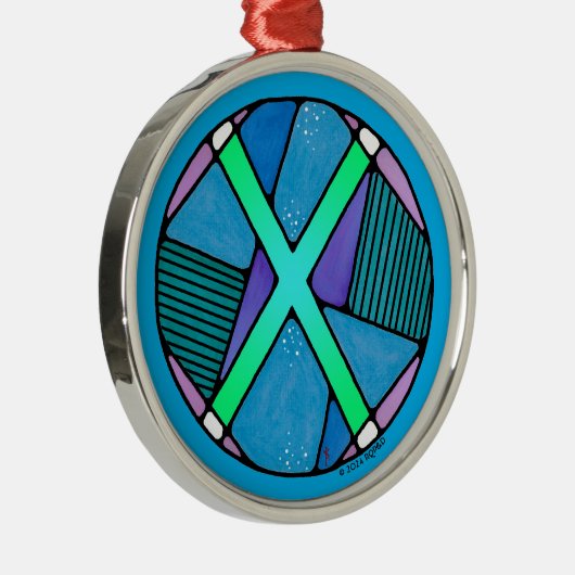 アールヌーボージェボルーン メタルオーナメント (右)