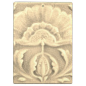 アールヌーボージャゲンストスティフラータイル金ゴールドクリーム クリップボード (裏面)