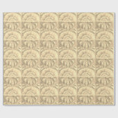 アールヌーボージャゲンストスティフラータイル金ゴールドクリーム ラッピングペーパー (フラット)