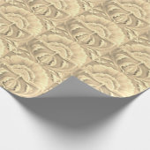 アールヌーボージャゲンストスティフラータイル金ゴールドクリーム ラッピングペーパー (角)