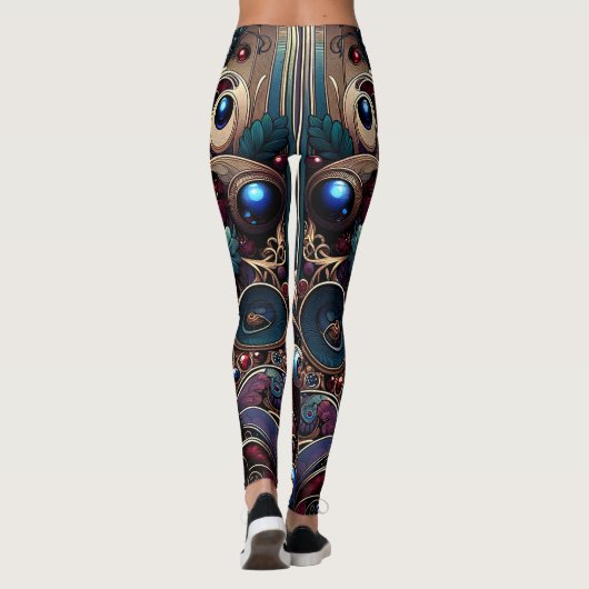 アールヌーボージュエルトーンフローラヴィンテージグラム レギンス (裏面)