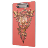 アールヌーボージュエルフローラ真鍮エレガント クリップボード (左)